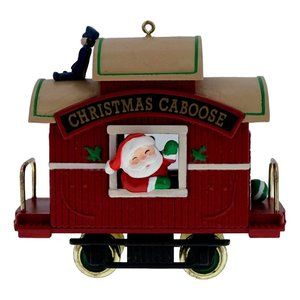 Hallmark 1989 Ornament Christmas Red Caboose Here Comes Santa Claus #11 New